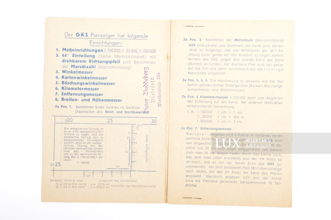 German maps reading instrument « GKS PLANZEIGER », model E - photo 8