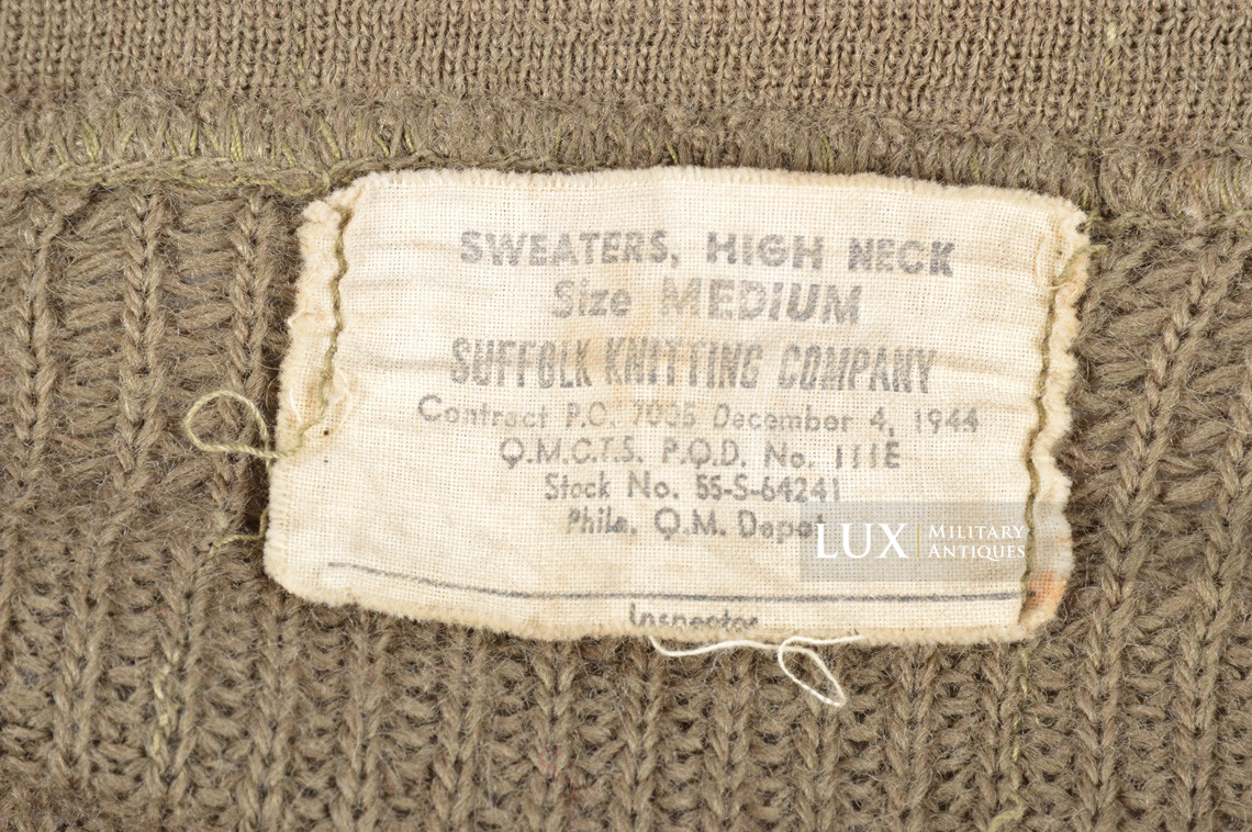 US Army High Neck Issued Sweater, « 1944 » - photo 10