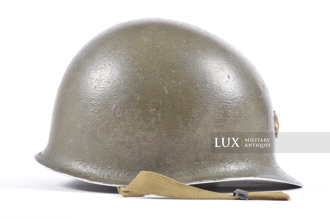 USM1 Major's front seam fixed bale combat helmet shell, « ETO » - photo 9