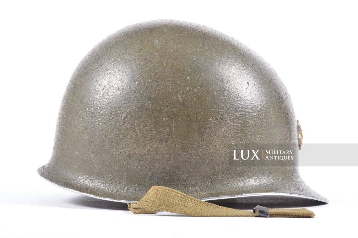 USM1 Major's front seam fixed bale combat helmet shell, « ETO » - photo 8