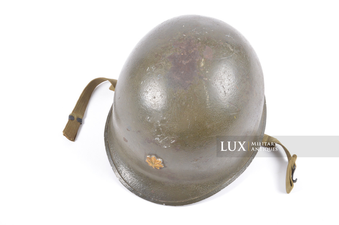 USM1 Major's front seam fixed bale combat helmet shell, « ETO » - photo 14