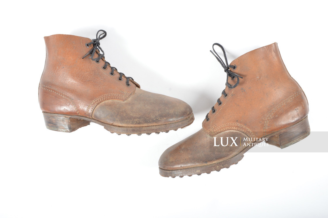Late-war German low ankle combat boots, « RBNr » - photo 4
