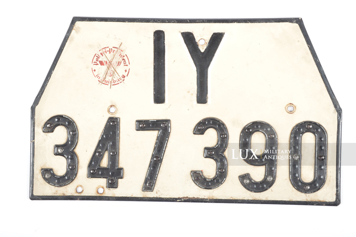 German vehicle license plate - Lux Military Antiques - photo 4