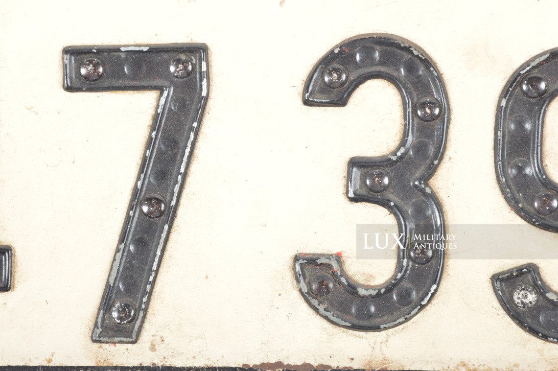 German vehicle license plate - Lux Military Antiques - photo 12