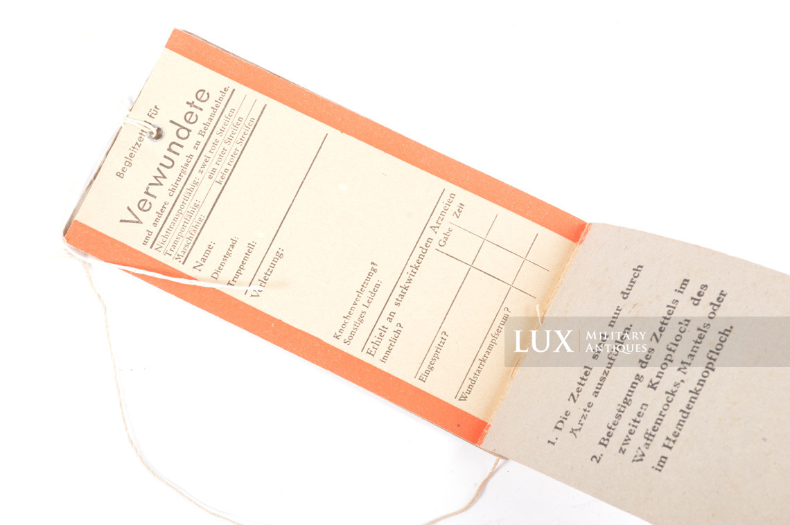 Housse médicale allemande pour carnets d'étiquettes de blessés - photo 16