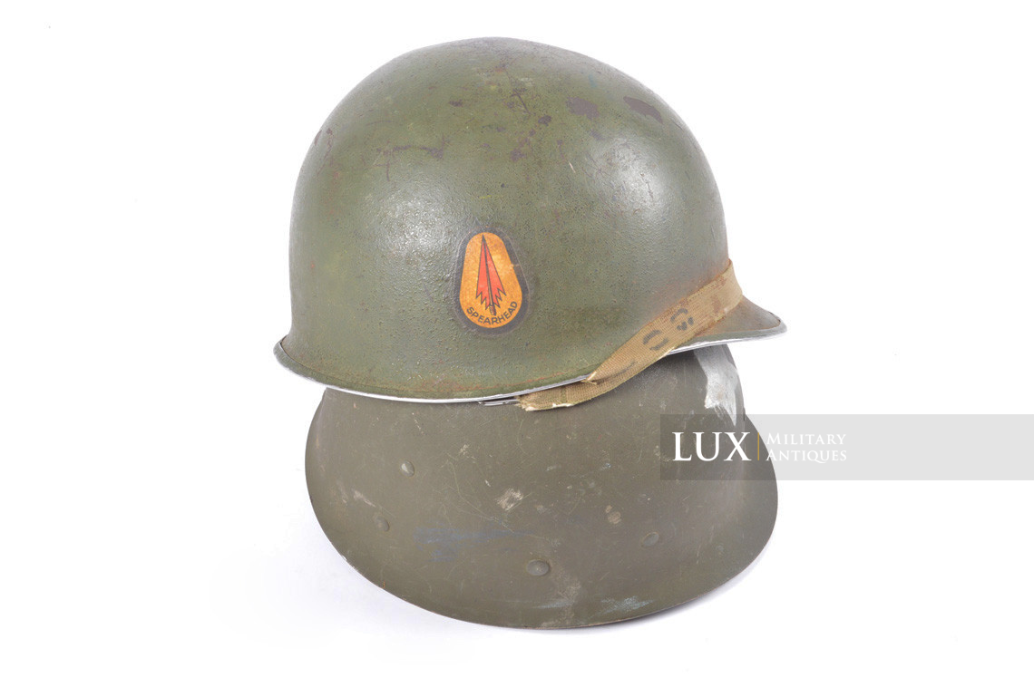 USM1 3rd Armored Division fixed bale helmet set, « Spearhead » - photo 7