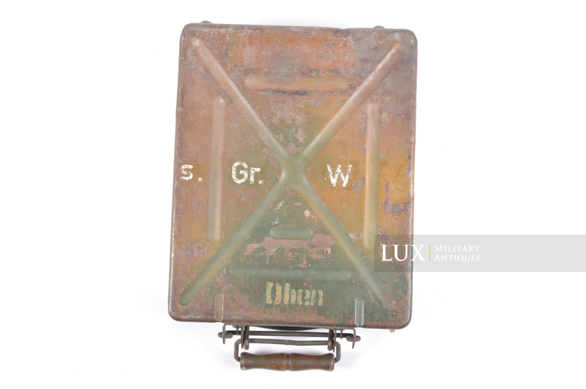 German 8cm mortar steel camouflage ammunition storage box, « 1938 » - photo 7