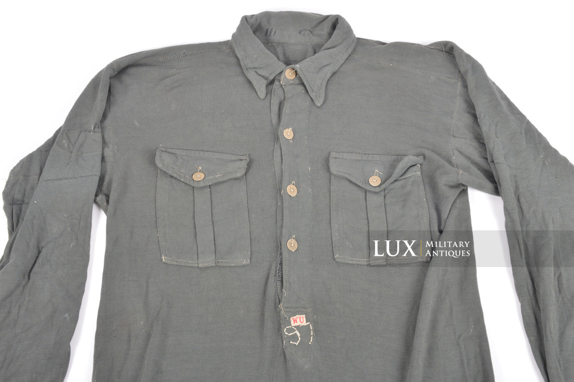 Late-war Heer / Waffen-SS issue service shirt, « Aertex » - photo 11