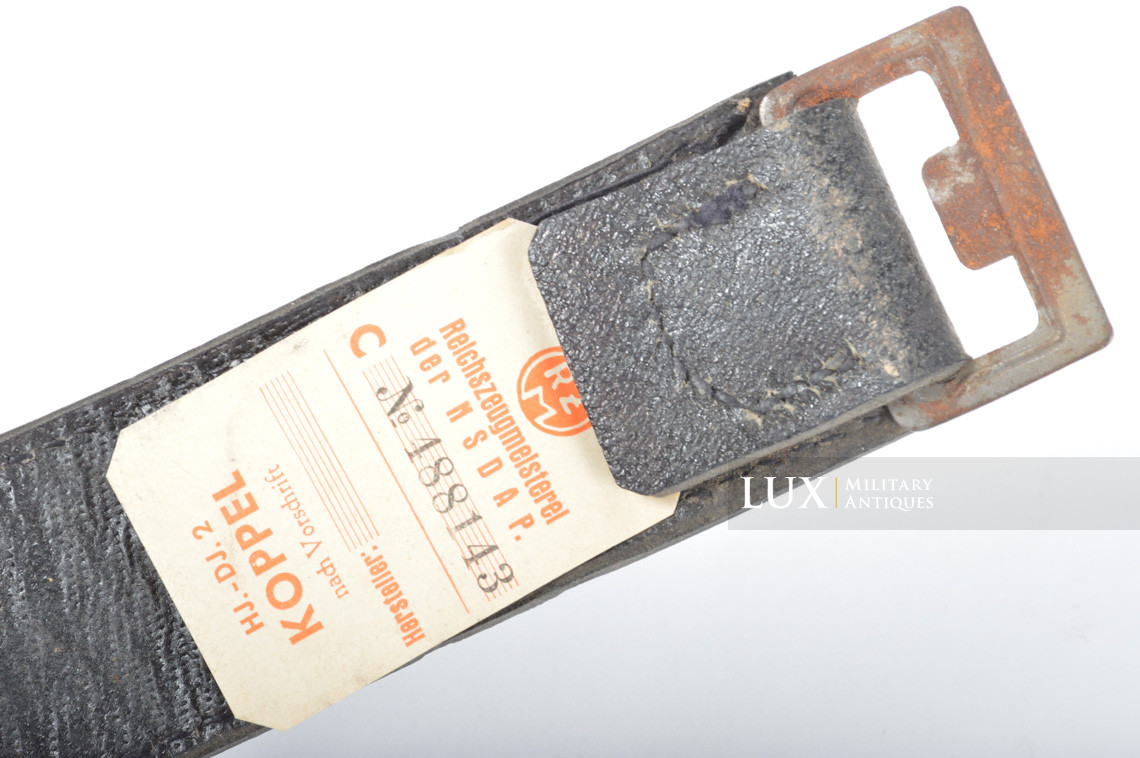 German Hitlerjugend pressed cardboard belt with « RZM » paper tag - photo 9