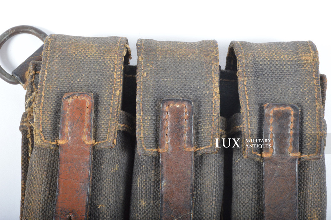 Pair of MP38/40 pouches in blue canvas, « qvh42 » - photo 27