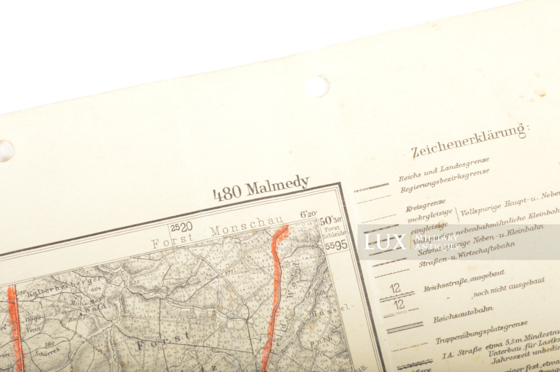 Carte militaire allemande des ardennes belges, « MALMEDY » - photo 7