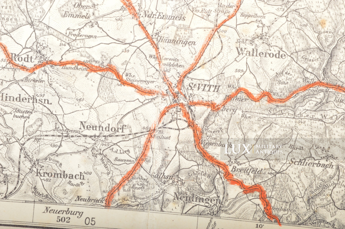 Carte militaire allemande des ardennes belges, « MALMEDY » - photo 11