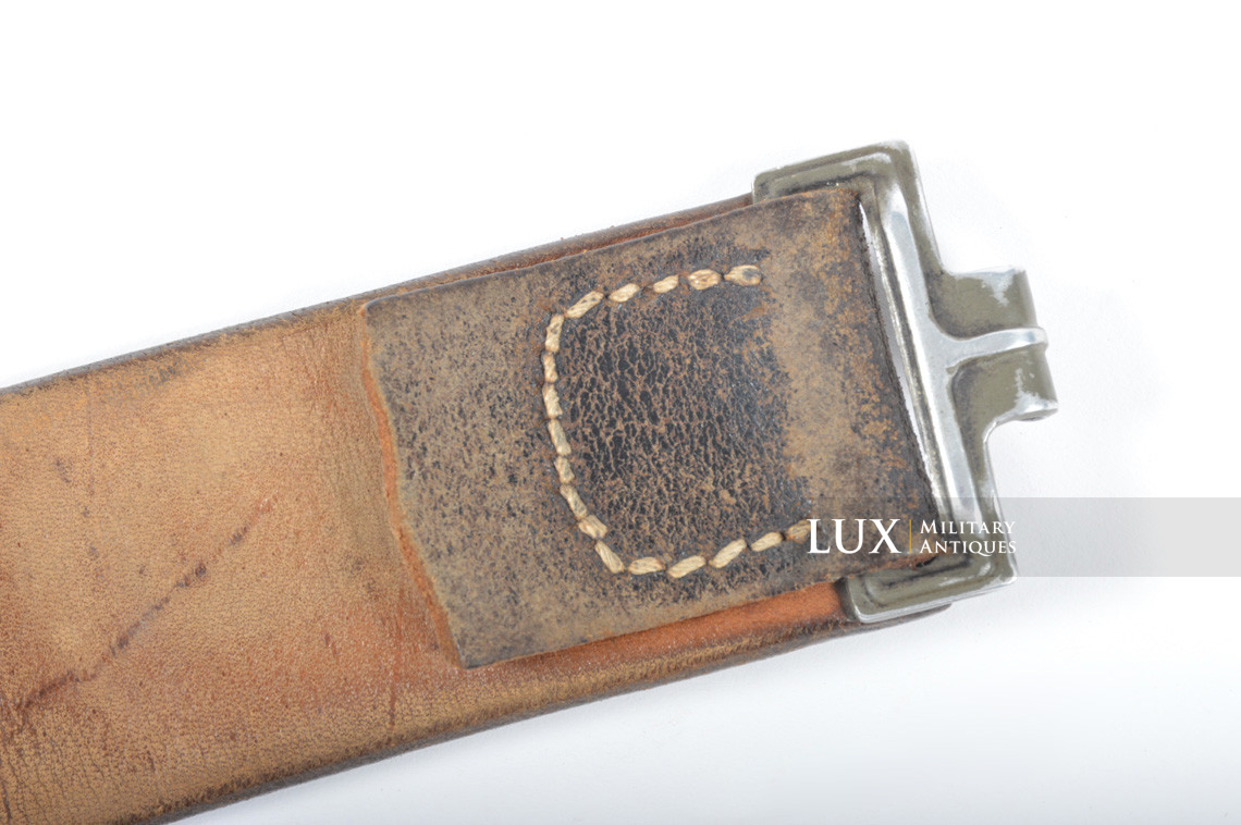 Early German leather belt in blackened leather