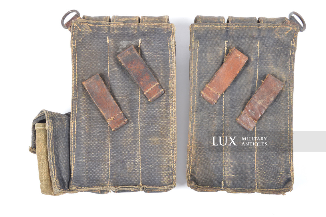 Pair of MP38/40 pouches in blue canvas, « qvh42 » - photo 7