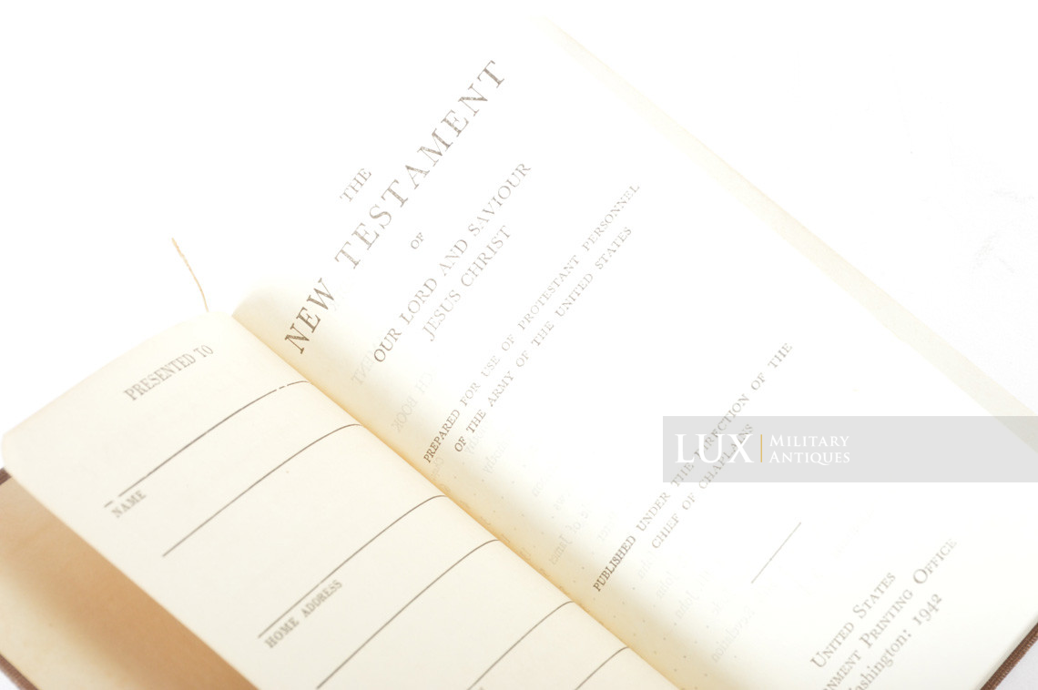 US prayer book « NEW TESTAMENT » - Lux Military Antiques - photo 9