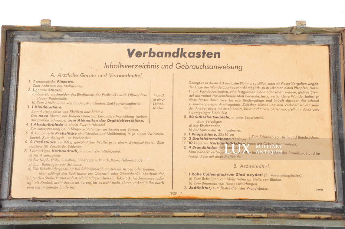 Late-war metal medics first aid box, « Verbandkasten » - photo 19