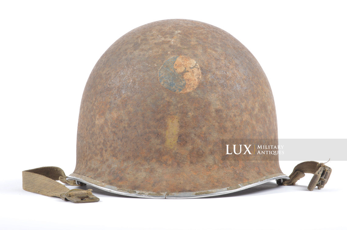 Historical USM1 2nd Lieutenant helmet, 29th Infantry Division, « woodwork find / untouched » - photo 7