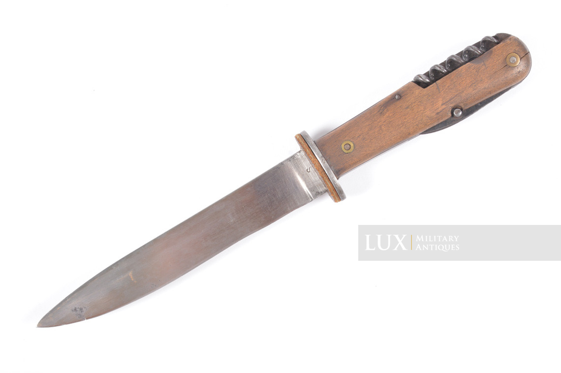 Rare couteau de combat allemand Luftwaffe multi-outils, « S » - photo 11