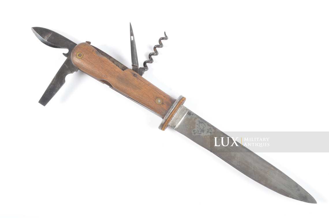 Rare couteau de combat allemand Luftwaffe multi-outils, « S » - photo 9