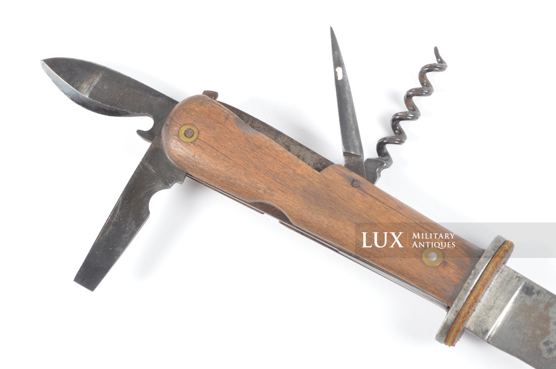 Rare couteau de combat allemand Luftwaffe multi-outils, « S » - photo 10