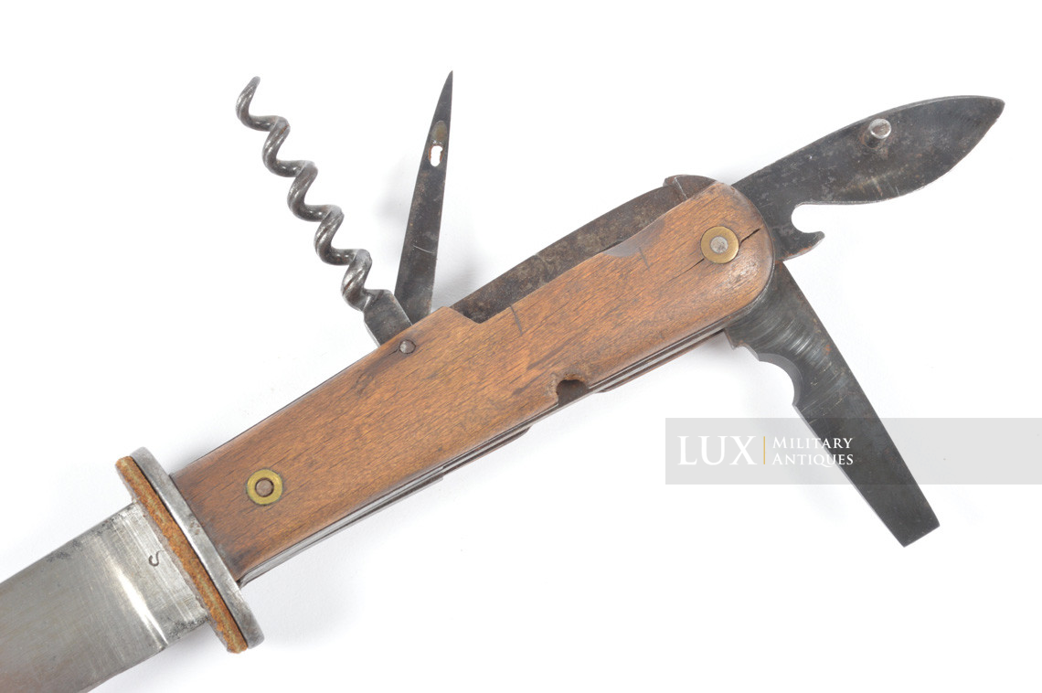 Rare couteau de combat allemand Luftwaffe multi-outils, « S » - photo 7