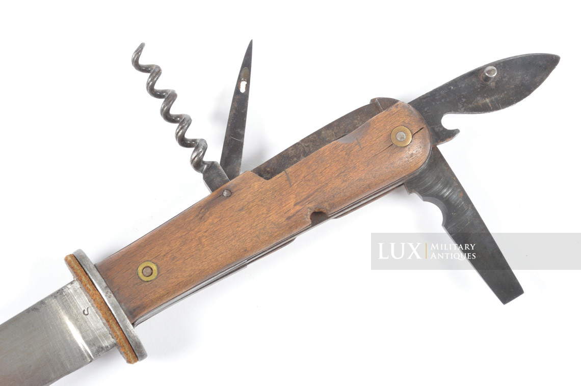 Rare couteau de combat allemand Luftwaffe multi-outils, « S » - photo 7