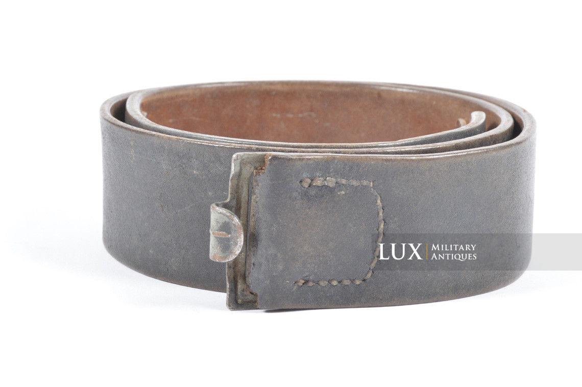 Late-war Heer / Waffen-SS leather belt, named, « 1943 » - photo 4