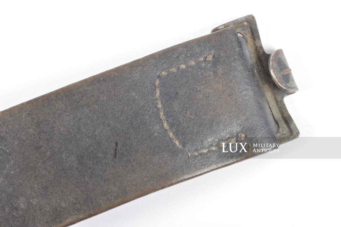 Late-war Heer / Waffen-SS leather belt, named, « 1943 » - photo 7