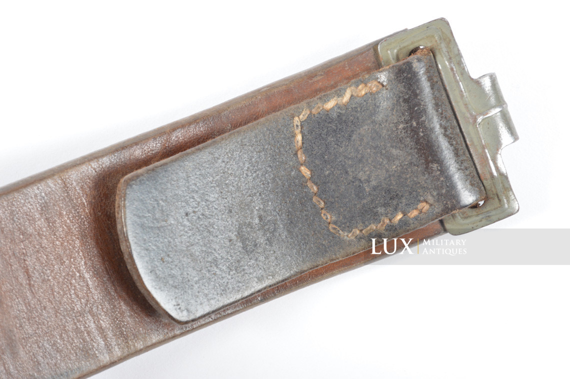 Late-war Heer / Waffen-SS leather belt, named, « 1943 » - photo 8
