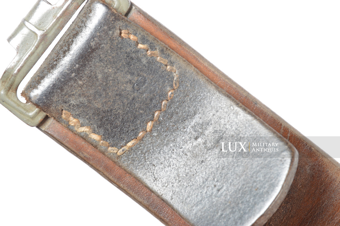 Late-war Heer / Waffen-SS leather belt, named, « 1943 » - photo 9