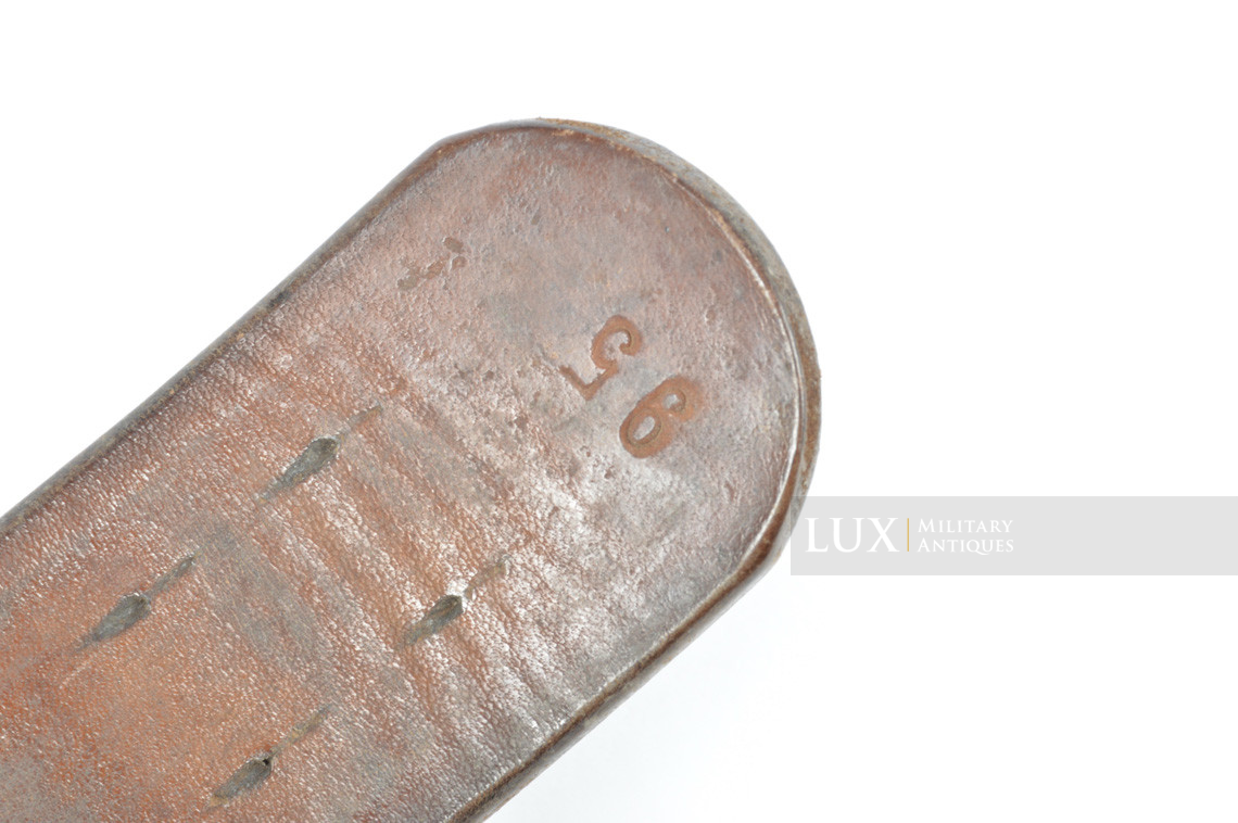 Late-war Heer / Waffen-SS leather belt, named, « 1943 » - photo 14