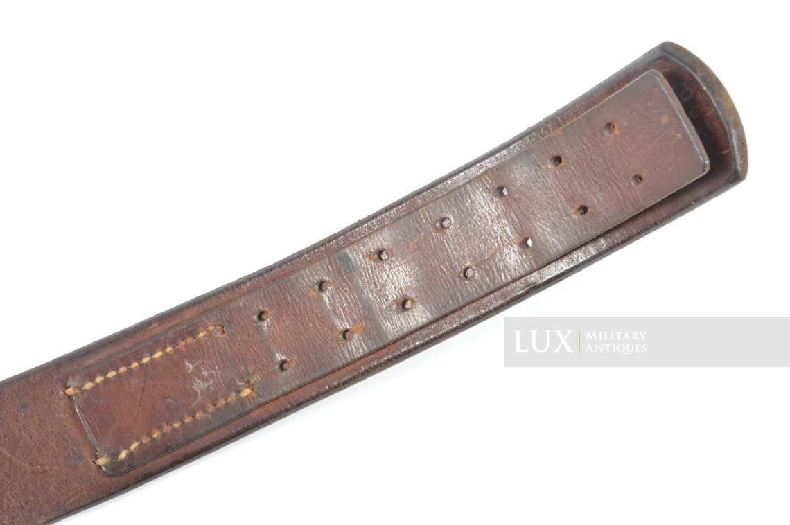 Early German leather belt in blackened leather, « 1937 » - photo 12