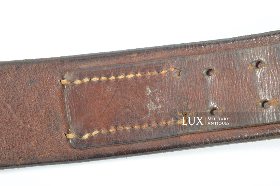Early German leather belt in blackened leather, « 1937 » - photo 13