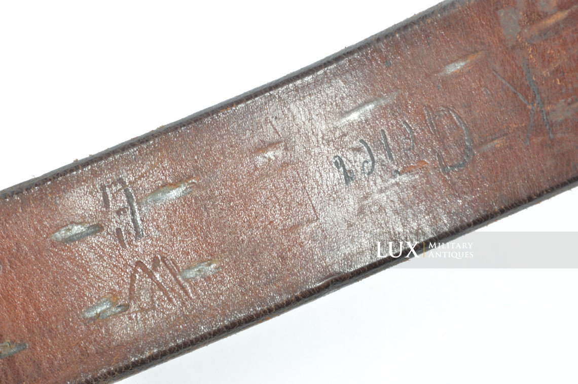 Early German leather belt in blackened leather, « 1937 » - photo 14