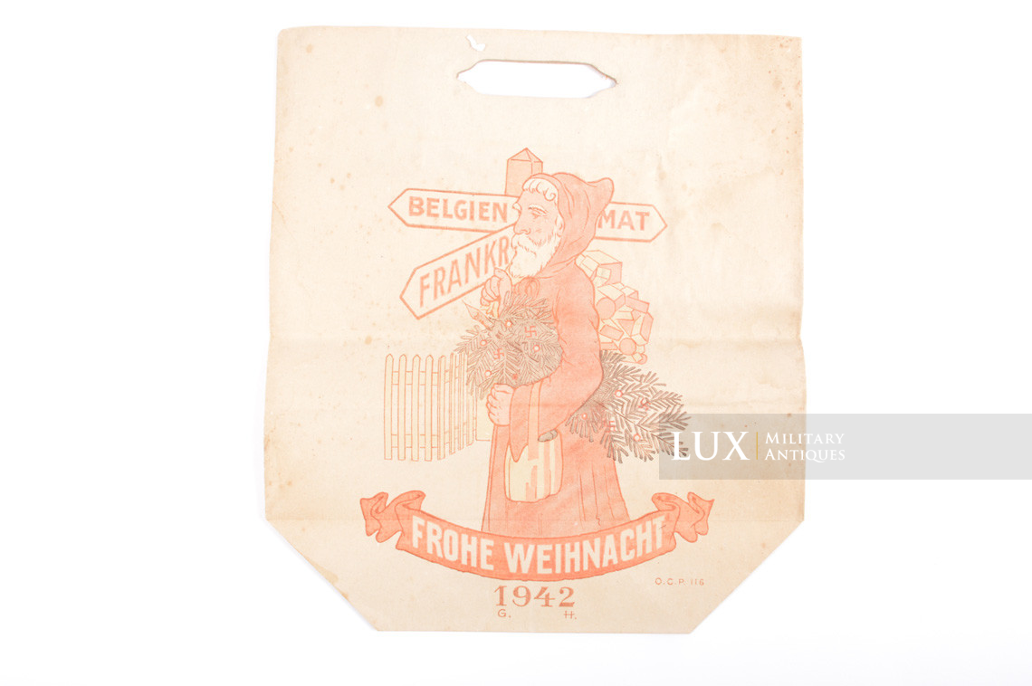 Sac en papier destiné aux soldats pour la fête de Noël, « Frohe Weihnacht 1942 » - photo 4