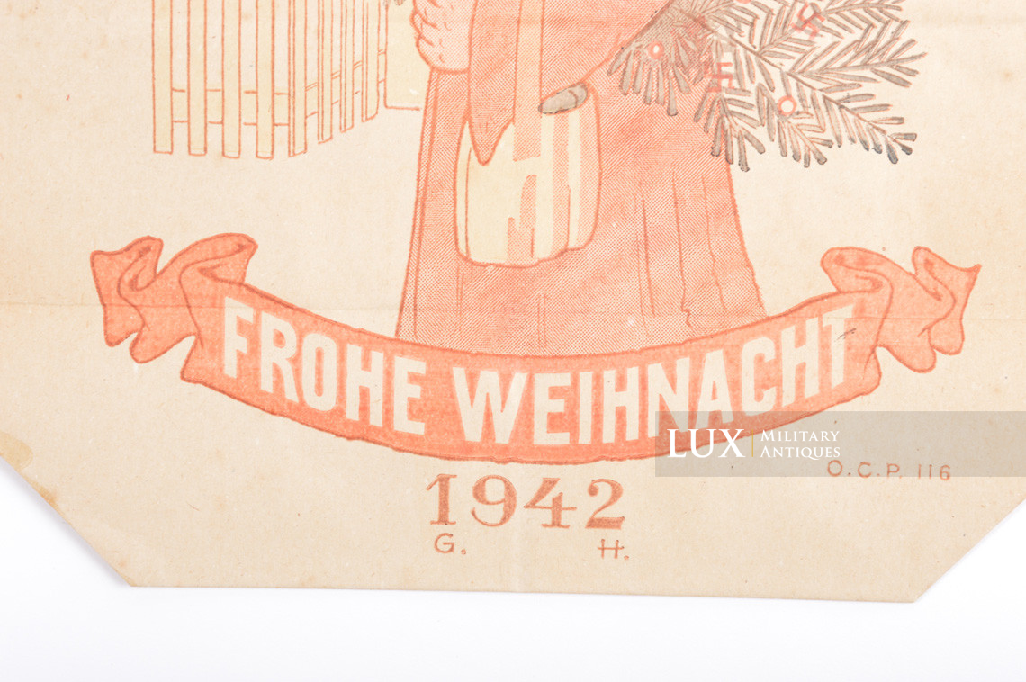 German Army Christmas color decorated paper bag for troops, « Frohe Weihnacht 1942 » - photo 10