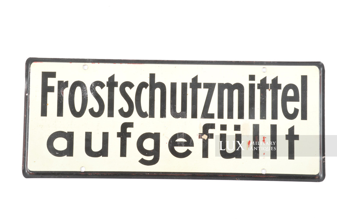 German combat vehicle maintenance sign - Lux Military Antiques - photo 4