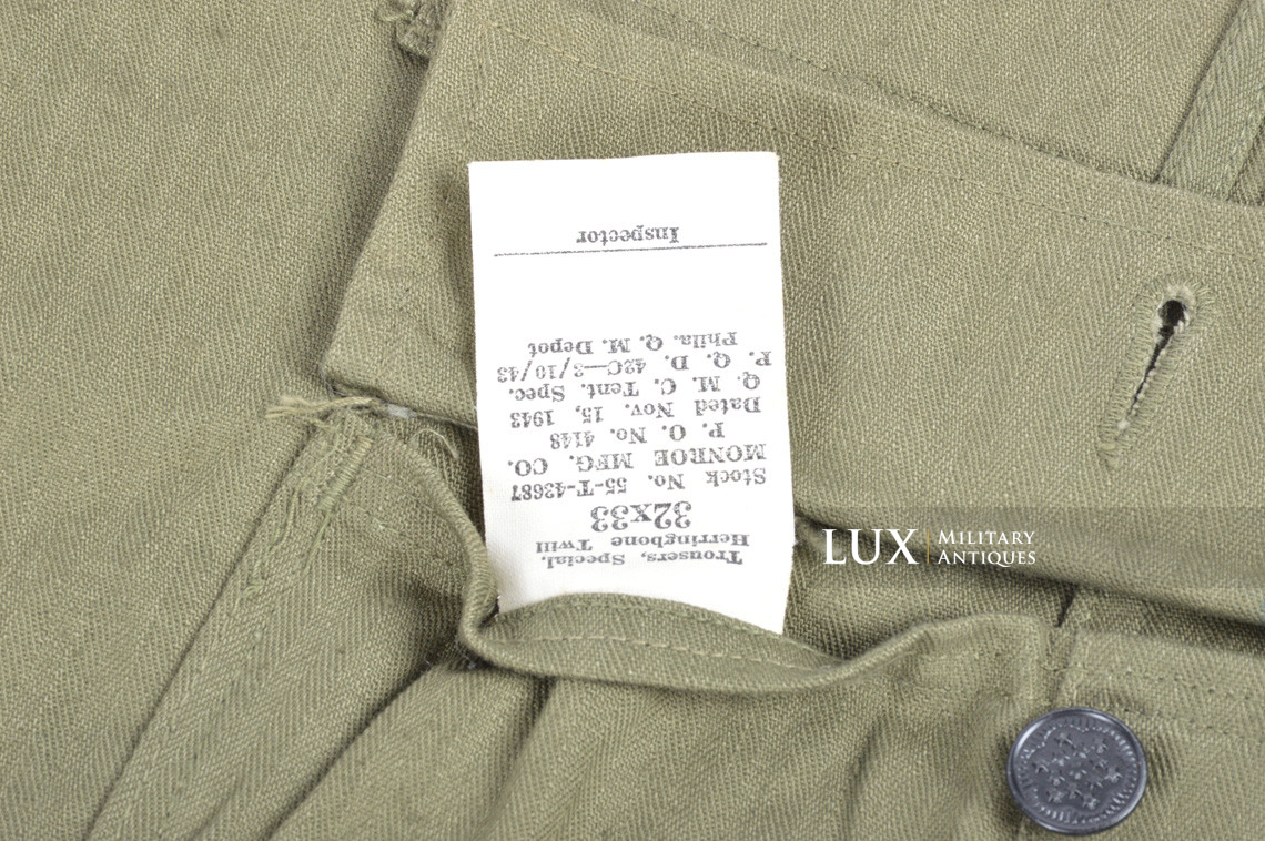 Pantalon US Army HBT, « 32x33 » - Lux Military Antiques - photo 11