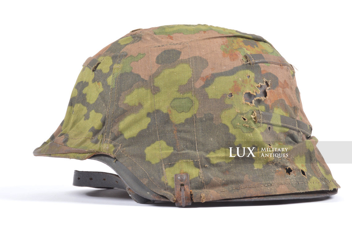 Ensemble casque et couvre casque Waffen-SS fin de guerre, camouflage feuille de chêne - photo 10