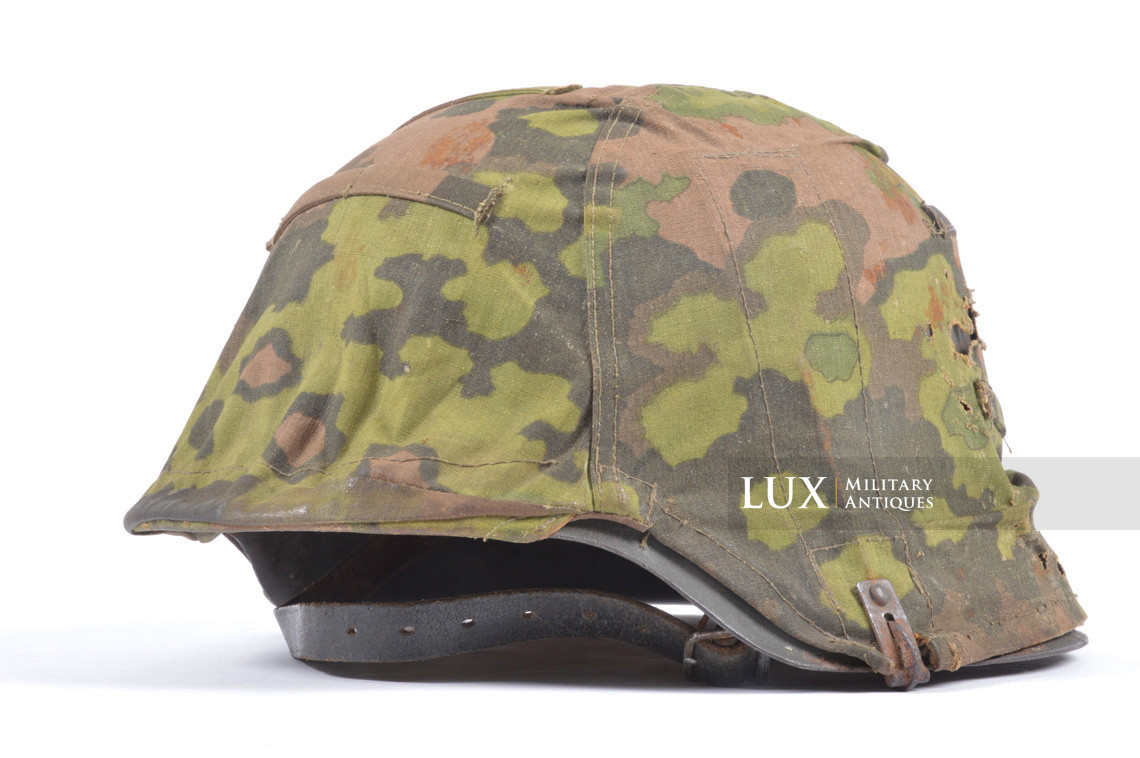 Ensemble casque et couvre casque Waffen-SS fin de guerre, camouflage feuille de chêne - photo 9