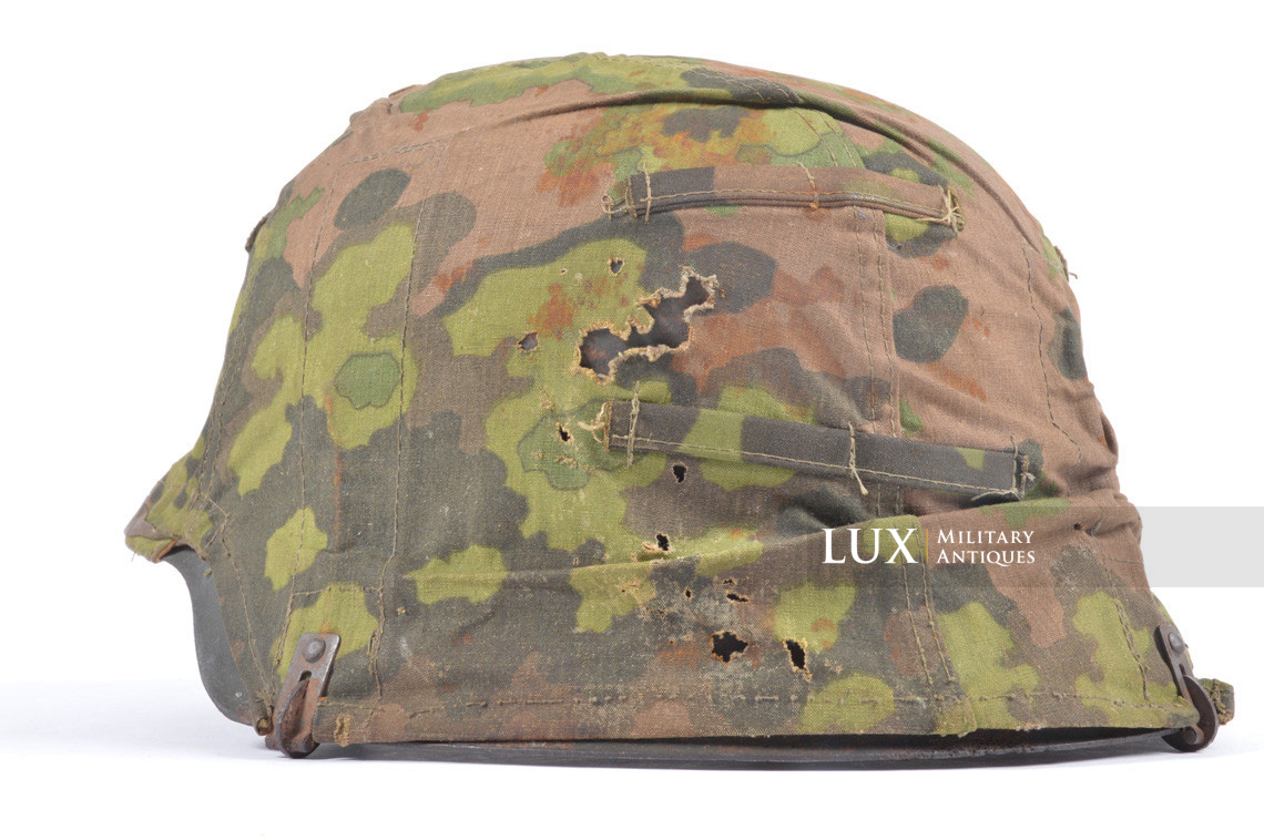 Ensemble casque et couvre casque Waffen-SS fin de guerre, camouflage feuille de chêne - photo 11