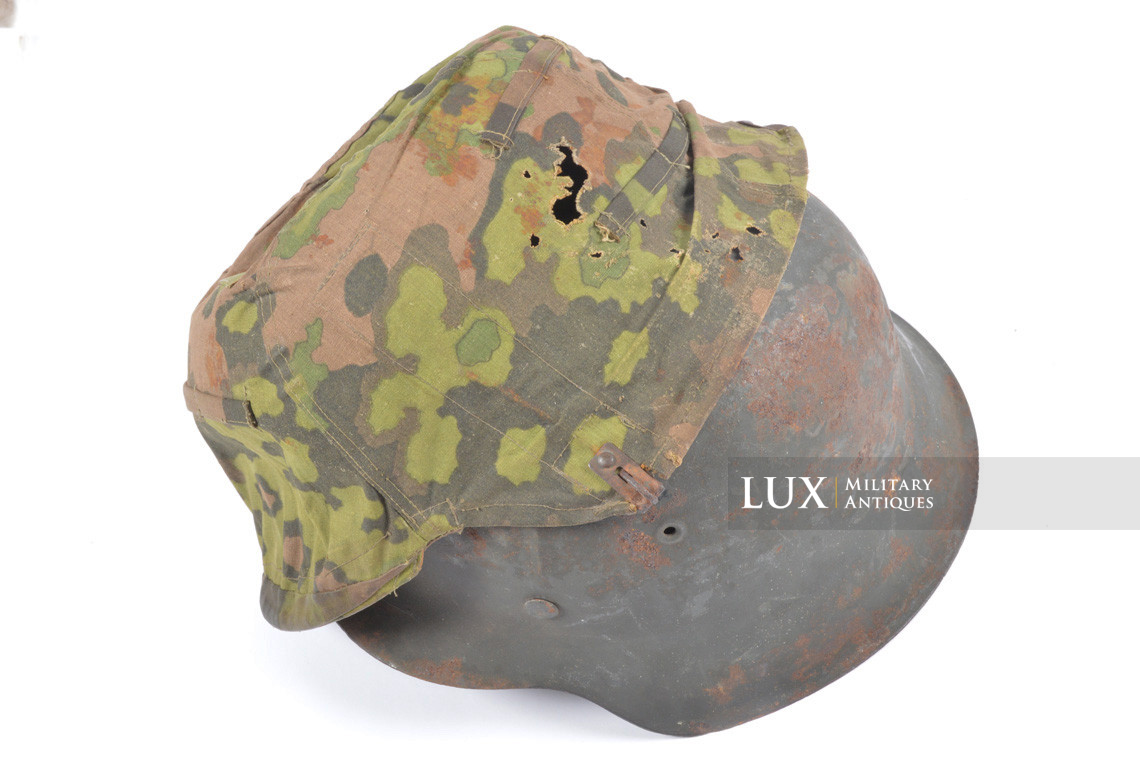 Ensemble casque et couvre casque Waffen-SS fin de guerre, camouflage feuille de chêne - photo 51