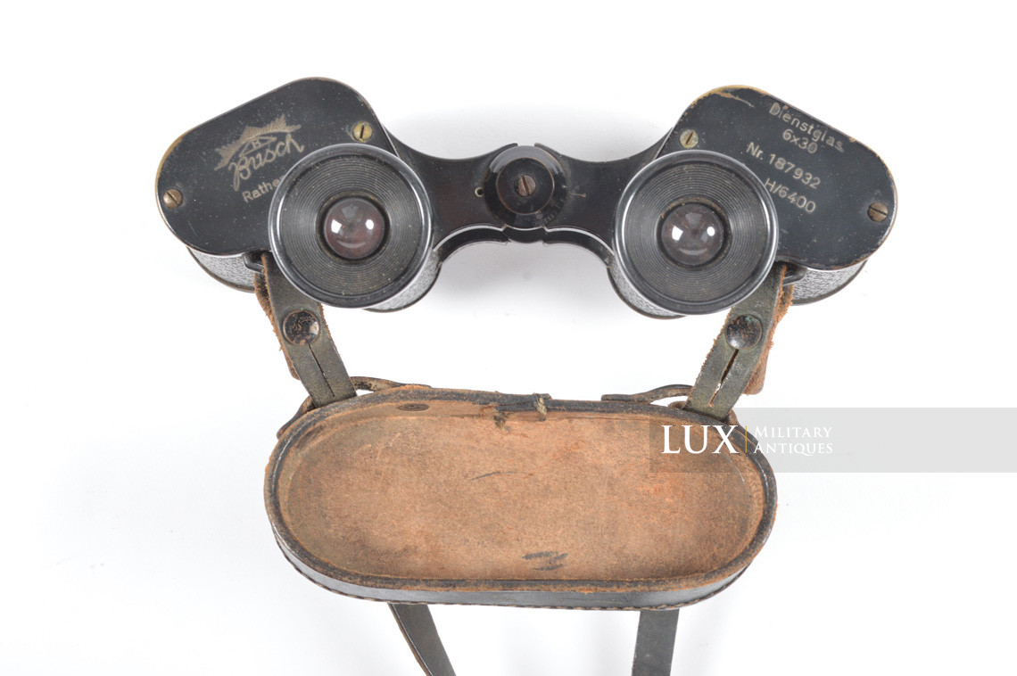 Early German 6x30 power issued field binoculars, dienstglas, « Busch Rathenow » - photo 11