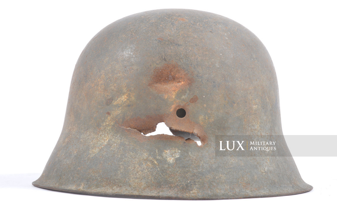 M42 Heer single decal combat helmet shell, « battle damage / untouched / as-found » - photo 12