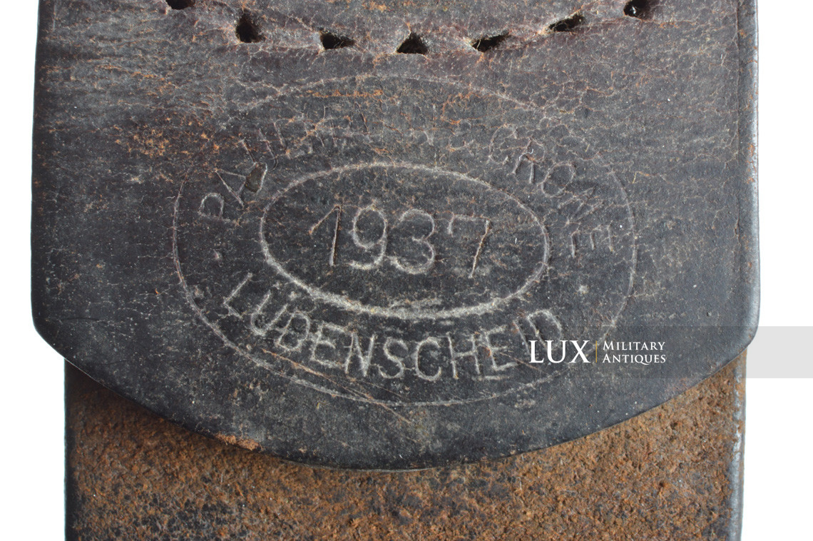 German Luftwaffe belt buckle leather tab, « L.B.A. 1937 » - photo 7