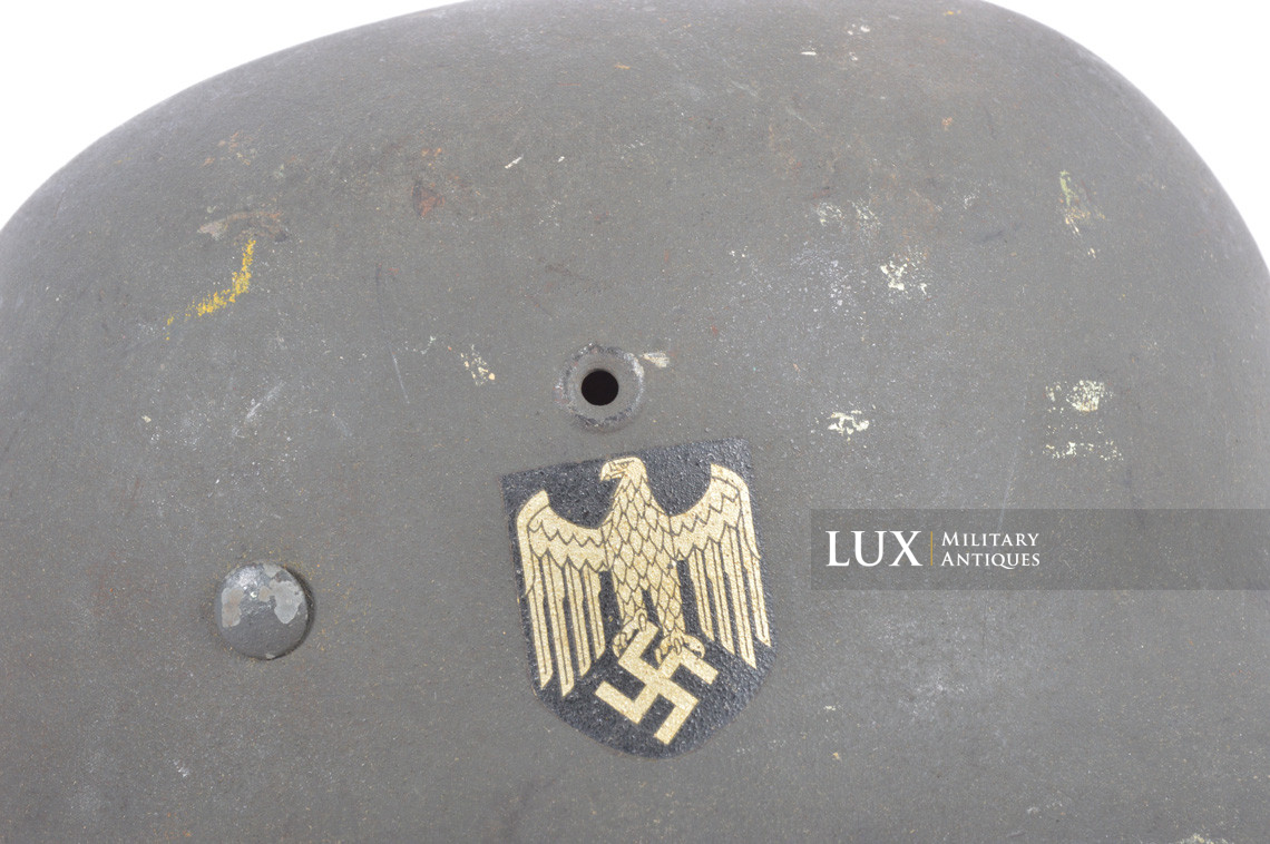 Casque allemand M40 Heer un insigne, « EF64 » - photo 15