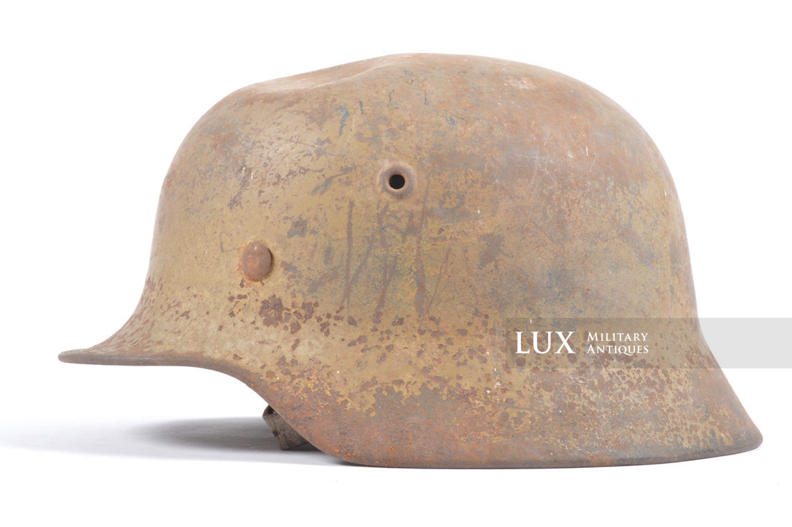 M40 Luftwaffe tropical camouflage combat helmet, « untouched / battle damage » - photo 4