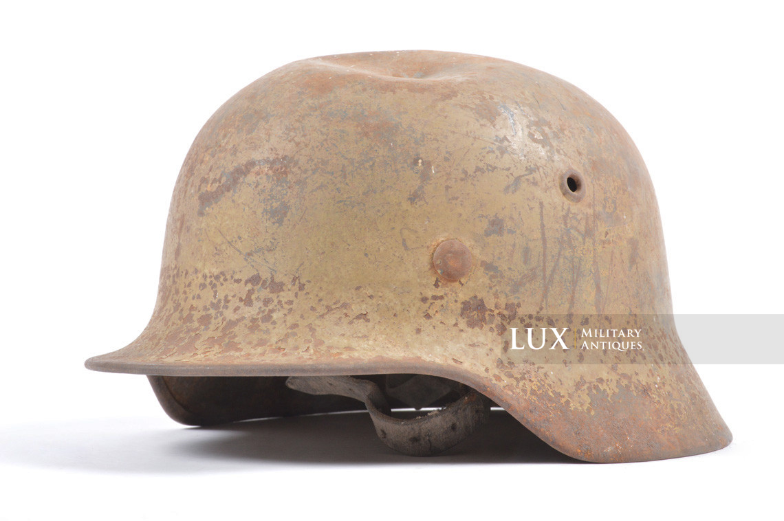 M40 Luftwaffe tropical camouflage combat helmet, « untouched / battle damage » - photo 8