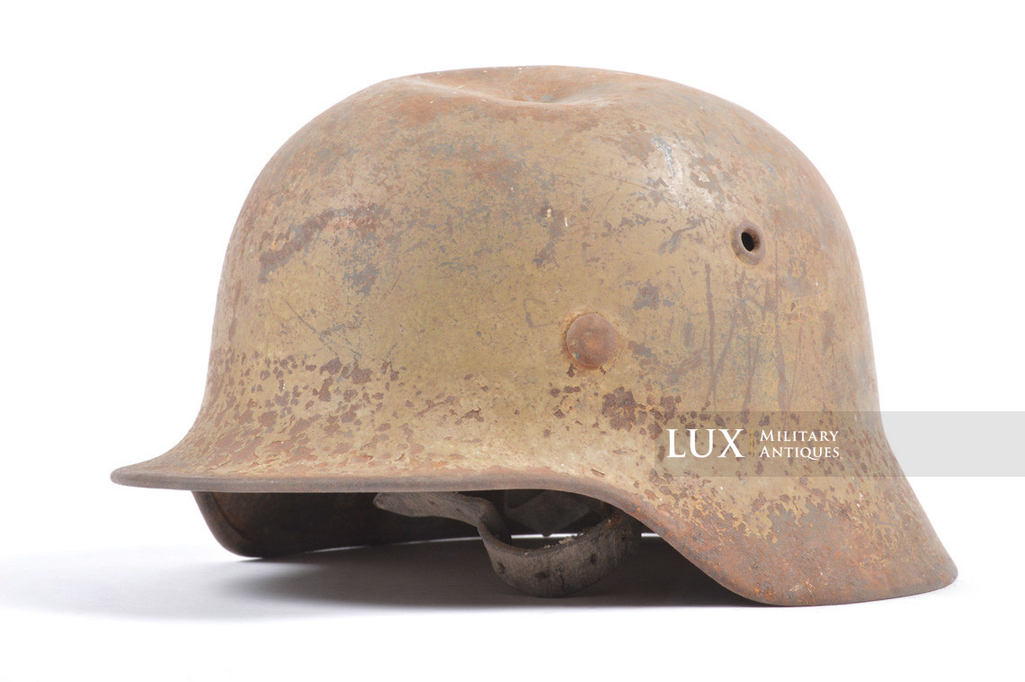 M40 Luftwaffe tropical camouflage combat helmet, « untouched / battle damage » - photo 7