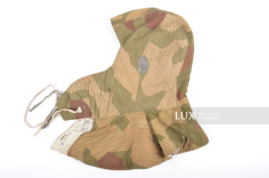 Rare Heer / Luftwaffe splinter pattern camouflage / white reversible winter hood, « Reversed colours » - photo 4